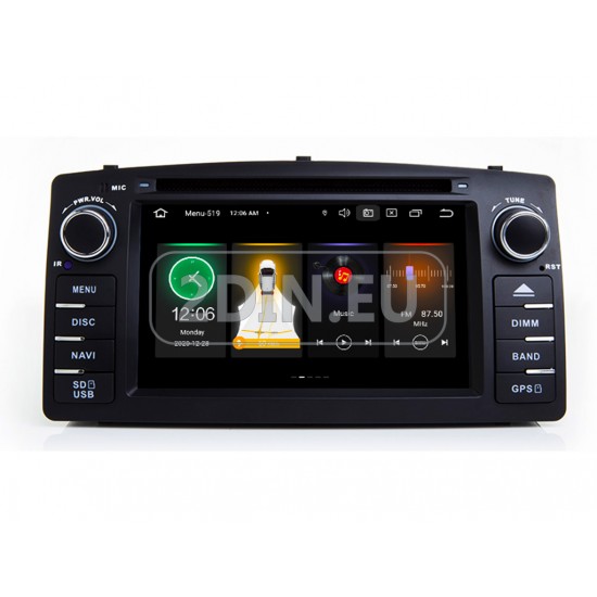 TOYOTA Corolla E120/E130 - МУЛТИМЕДИЯ / Навигация android 16 CPU: 8-CORE RAM: 4GB DVD + DSP + CARPLAY + ANDROID AUTO + SIM